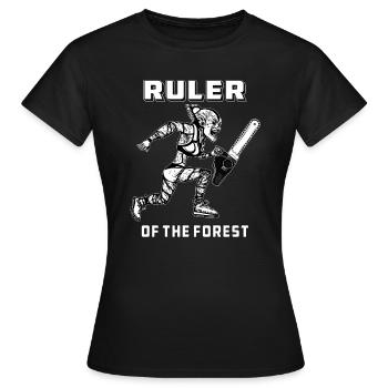TRONÇONNEUSE BIGFOOD SOUVERAIN DE LA FORÊT - T-shirt Femme - noir - Devant - AI Model Female 172 dark (172cm)