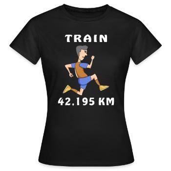 Faire du jogging - T-shirt Femme - noir - Devant - AI Model Female 172 dark (172cm)
