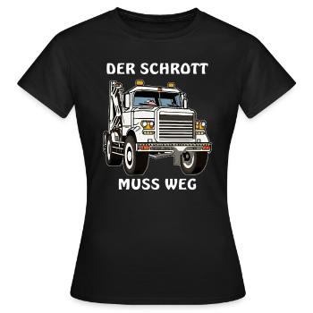 ABSCHLEPPWAGEN DER SCHROTT MUSS WEG - Frauen T-Shirt - Schwarz - Vorne - AI Model Female 172 dark (172cm)
