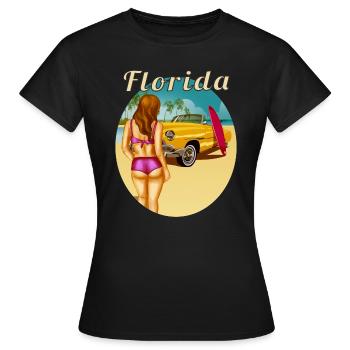 Florida - Women's T-Shirt - black - Front - AI Model Female 172 dark (172cm)