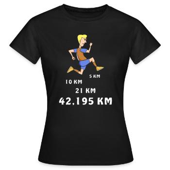 Faire du jogging - T-shirt Femme - noir - Devant - AI Model Female 172 dark (172cm)