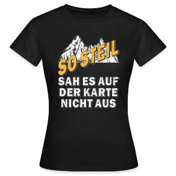 WANDERN SO STEIL - Frauen T-Shirt - Schwarz - Vorne - AI Model Female 172 dark (172cm)