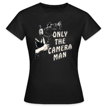 SEUL LE CAMÉRAMAN - T-shirt Femme - noir - Devant - AI Model Female 172 dark (172cm)