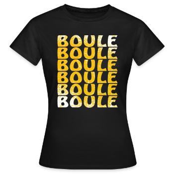 BOULES - T-shirt Femme - noir - Devant - AI Model Female 172 dark (172cm)