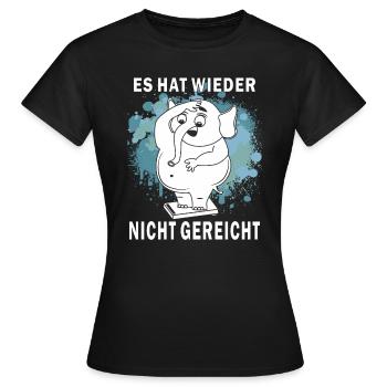 ABNEHMEN ES HAT WIEDER NICHT GEREICHT - Frauen T-Shirt - Schwarz - Vorne - AI Model Female 172 dark (172cm)