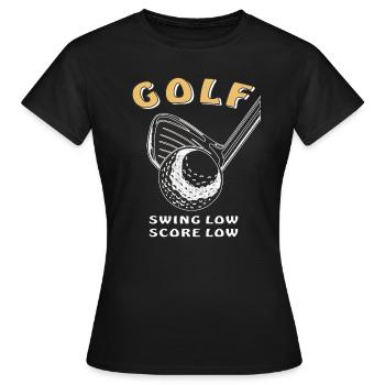 SWING DE GOLF SCORE BAS BAS - T-shirt Femme - noir - Devant - AI Model Female 172 dark (172cm)