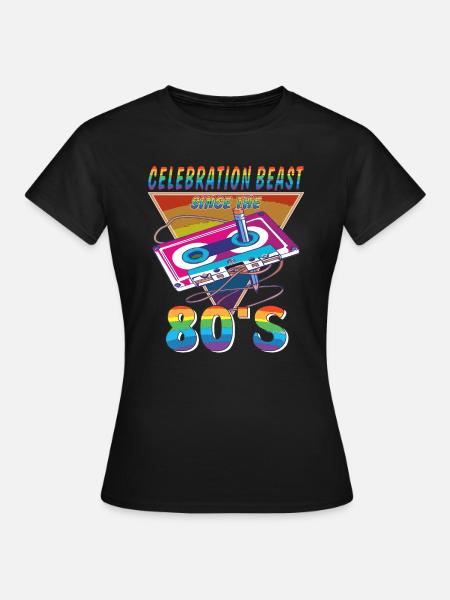 KASSETTE CELEBRATION BEAST 80ER - Frauen T-Shirt - Schwarz