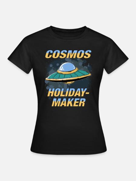 UFO COSMOS HOLIDAYMAKER - Frauen T-Shirt - Schwarz