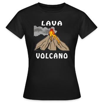 VOLCAN DE LAVE - T-shirt Femme - noir - Devant - AI Model Female 172 dark (172cm)