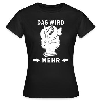 ABNEHMEN - Frauen T-Shirt - Schwarz - Vorne - AI Model Female 172 dark (172cm)