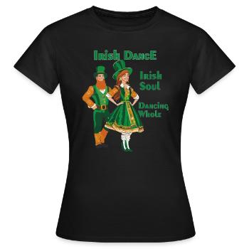 DANSE IRLANDAISE DANSE SOUL IRLANDAISE ENTIÈRE - T-shirt Femme - noir - Devant - AI Model Female 172 dark (172cm)