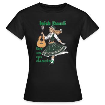 DANSE IRLANDAISE Allons danser - T-shirt Femme - noir - Devant - AI Model Female 172 dark (172cm)