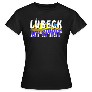LÜBECK MON - T-shirt Femme - noir - Devant - AI Model Female 172 dark (172cm)