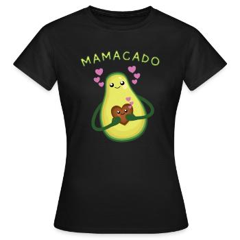 Drôle d’avocat disant Mamacado - T-shirt Femme - noir - Devant - AI Model Female 172 dark (172cm)