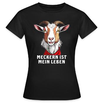 LA CHÈVRE QUI SE PLAINT, C’EST MA VIE - T-shirt Femme - noir - Devant - AI Model Female 172 dark (172cm)