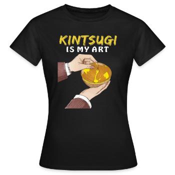 LE KINTSUGI EST MON ART - T-shirt Femme - noir - Devant - AI Model Female 172 dark (172cm)