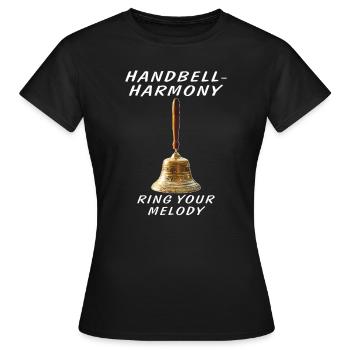 HARMONIE DE CLOCHE - T-shirt Femme - noir - Devant - AI Model Female 172 dark (172cm)