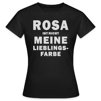 LE ROSE N’EST PAS MA COULEUR PRÉFÉRÉE - T-shirt Femme - noir - Devant - AI Model Female 172 dark (172cm)