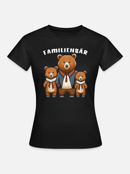 OURS DE LA FAMILLE OURS - T-shirt Femme - noir