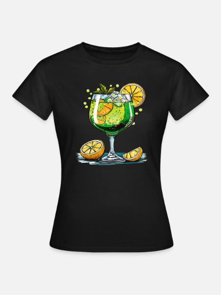 GETRÄNK MIX GRÜN - Frauen T-Shirt - Schwarz