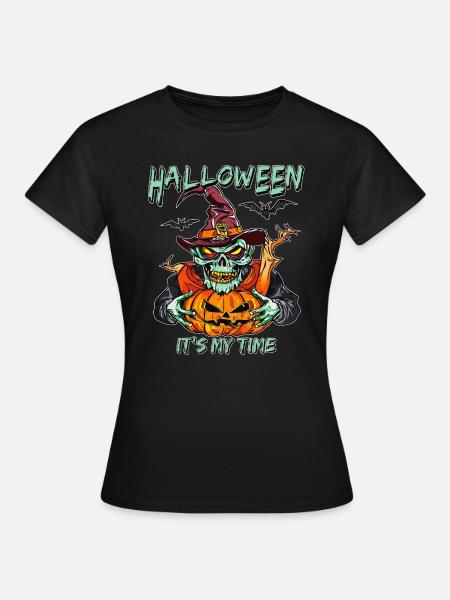 HALLOWEEN IT'S MY TIME - Frauen T-Shirt - Schwarz