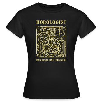 HOROGOLIST MASTER OF TIME INDICATOR - Women's T-Shirt - black - Front - AI Model Female 172 dark (172cm)