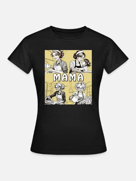 FRAU HAUSARBEIT MAMA - Frauen T-Shirt - Schwarz