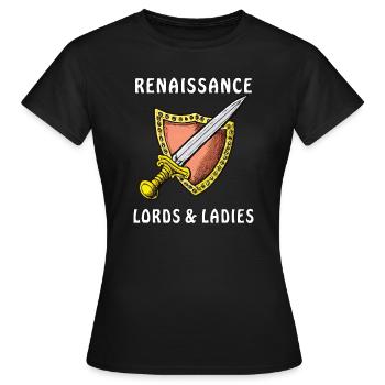 SWORD RENAISSANCE LORDS & LADIES - Women's T-Shirt - black - Front - AI Model Female 172 dark (172cm)