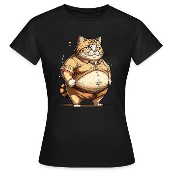CHAT DICK - T-shirt Femme - noir - Devant - AI Model Female 172 dark (172cm)