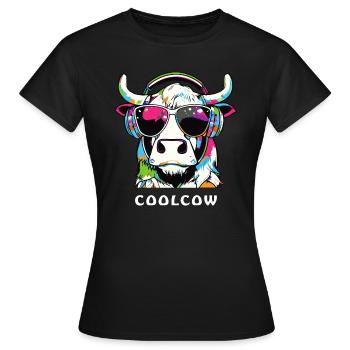 VACHE FRAÎCHE - T-shirt Femme - noir - Devant - AI Model Female 172 dark (172cm)