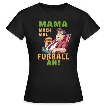 CHAISE LONGUE HOMME MAMAN ALLUME LE FOOTBALL - T-shirt Femme - noir - Devant - AI Model Female 172 dark (172cm)