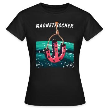 AIMANT FISCHER - T-shirt Femme - noir - Devant - AI Model Female 172 dark (172cm)