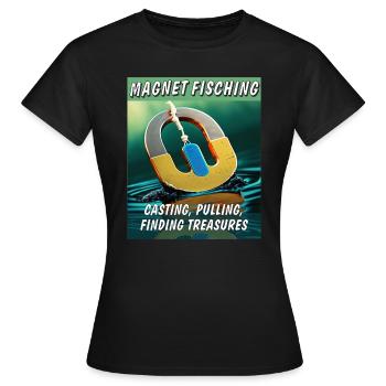 MAGNETFISCHING CASTING TIRANT - T-shirt Femme - noir - Devant - AI Model Female 172 dark (172cm)