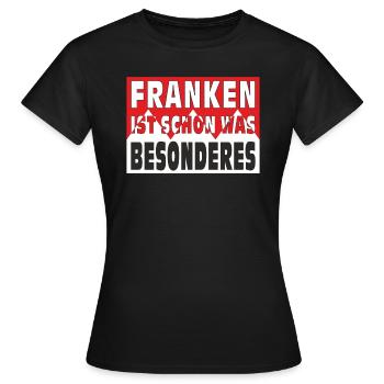 LA FRANCONIE EST QUELQUE CHOSE DE SPÉCIAL - T-shirt Femme - noir - Devant - AI Model Female 172 dark (172cm)