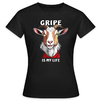 GOAT GRIPE EST MA VIE - T-shirt Femme - noir - Devant - AI Model Female 172 dark (172cm)