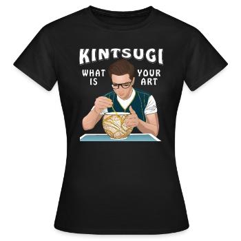 KINTSUGI QUEL EST VOTRE ART - T-shirt Femme - noir - Devant - AI Model Female 172 dark (172cm)