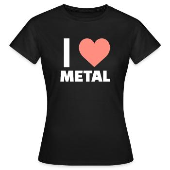 i love Heavy Metal - Frauen T-Shirt - Schwarz - Vorne - AI Model Female 172 dark (172cm)