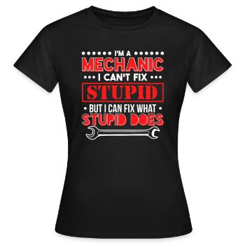 Mechaniker Liebe - Ich bin Mechaniker - Frauen T-Shirt - Schwarz - Vorne - AI Model Female 172 dark (172cm)