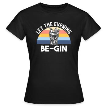 Que la soirée soit gin - Les amateurs de gin & les fans de gin - T-shirt Femme - noir - Devant - AI Model Female 172 dark (172cm)