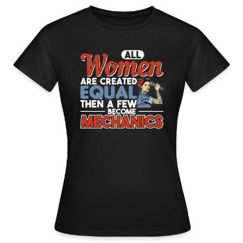 Mécanicien mécanicien - T-shirt Femme - noir - Devant - AI Model Female 172 dark (172cm)