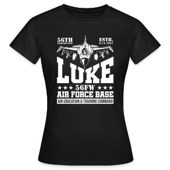 Luke Air Force Base USAF F35 Fighter Squadron - Women's T-Shirt - black - Front - AI Model Female 172 dark (172cm)