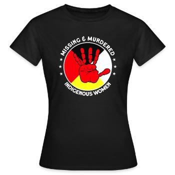 Disparues Femmes indigènes assassinées Native America - T-shirt Femme - noir - Devant - AI Model Female 172 dark (172cm)