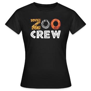 Zoo-Crew | Zoo-Angestellter Zoomitarbeiter Zoo - Frauen T-Shirt - Schwarz - Vorne - AI Model Female 172 dark (172cm)