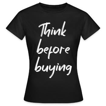 Minimalisme - T-shirt Femme - noir - Devant - AI Model Female 172 dark (172cm)