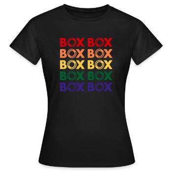 Box Box GP Tyre Multi Colour Design - Women's T-Shirt - black - Front - AI Model Female 172 dark (172cm)