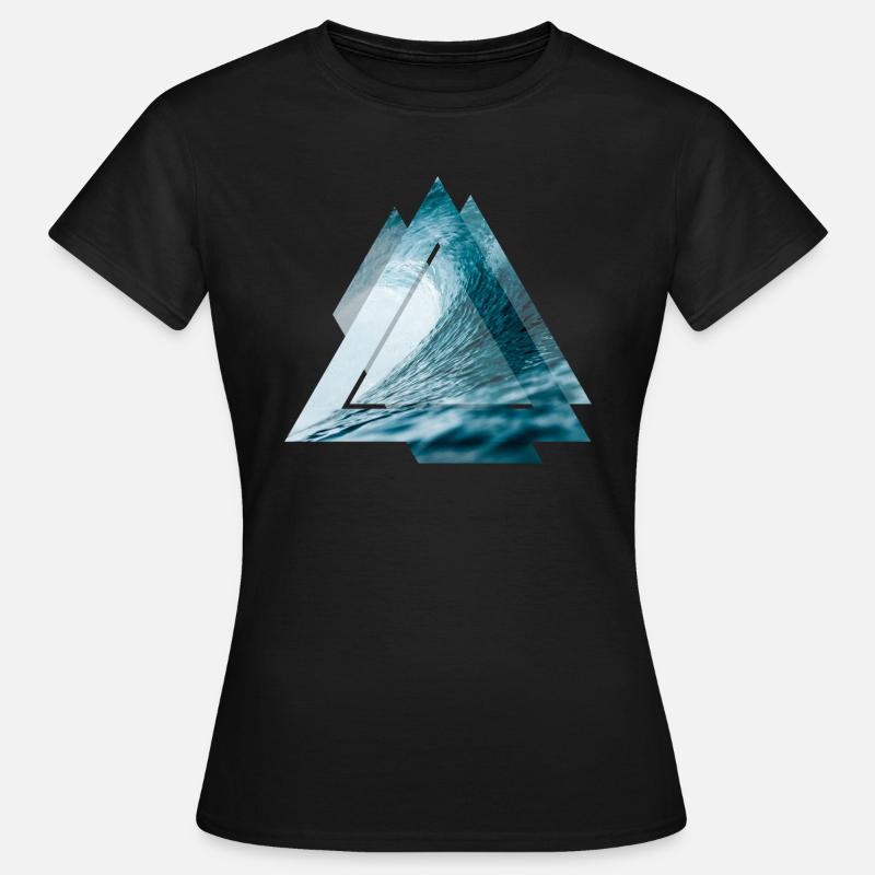Triangle surfer wave - Women's T-Shirt - black