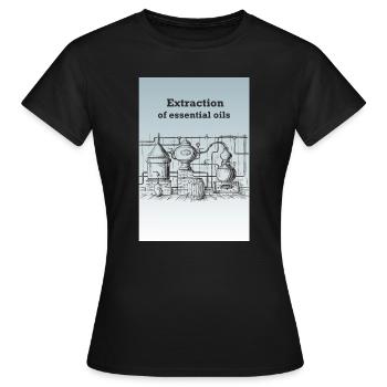 Extraktion von ätherischen Ölen - Frauen T-Shirt - Schwarz - Vorne - AI Model Female 172 dark (172cm)