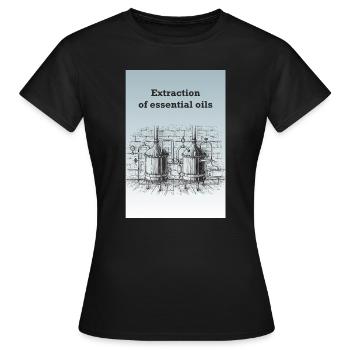 Extraktion von ätherischen Ölen - Frauen T-Shirt - Schwarz - Vorne - AI Model Female 172 dark (172cm)