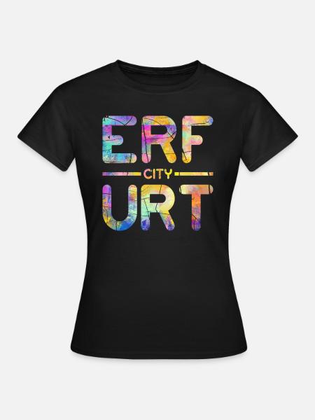 Erfurt City - Frauen T-Shirt - Schwarz