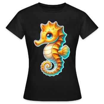 Hippocampe Hippocampe - T-shirt Femme - noir - Devant - AI Model Female 172 dark (172cm)